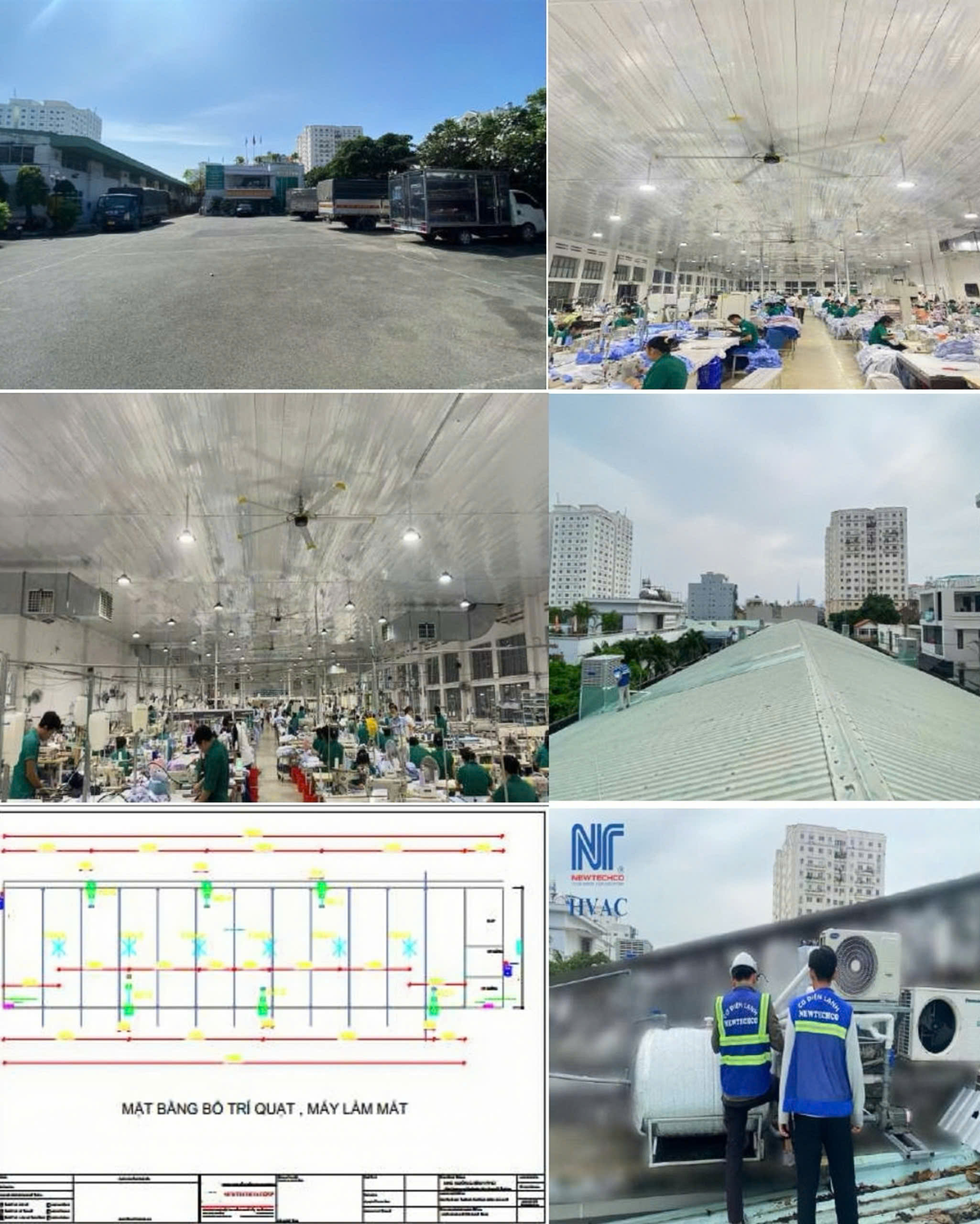 Làm mát nhà xưởng may