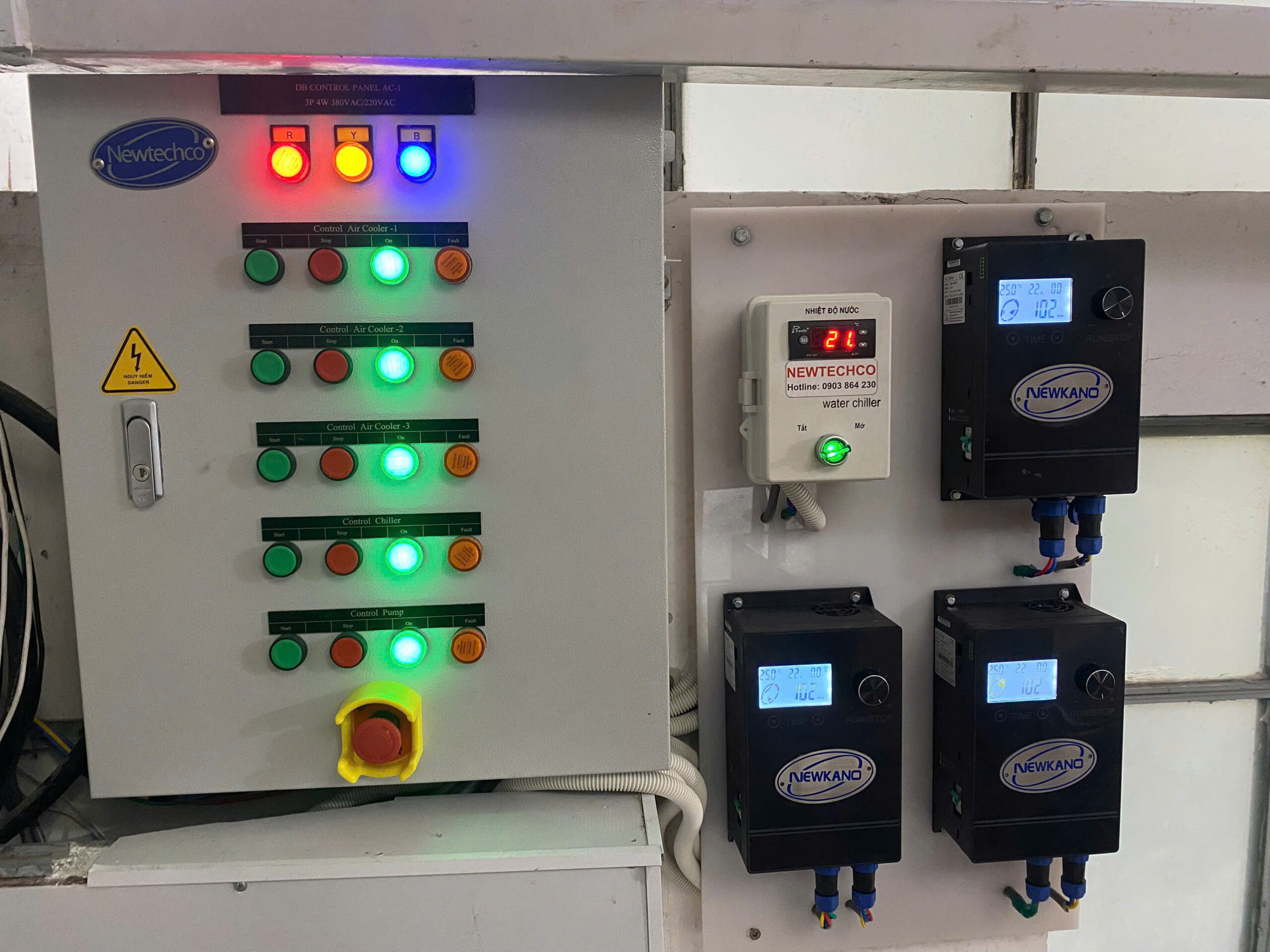 Tủ điện quạt hơi nước