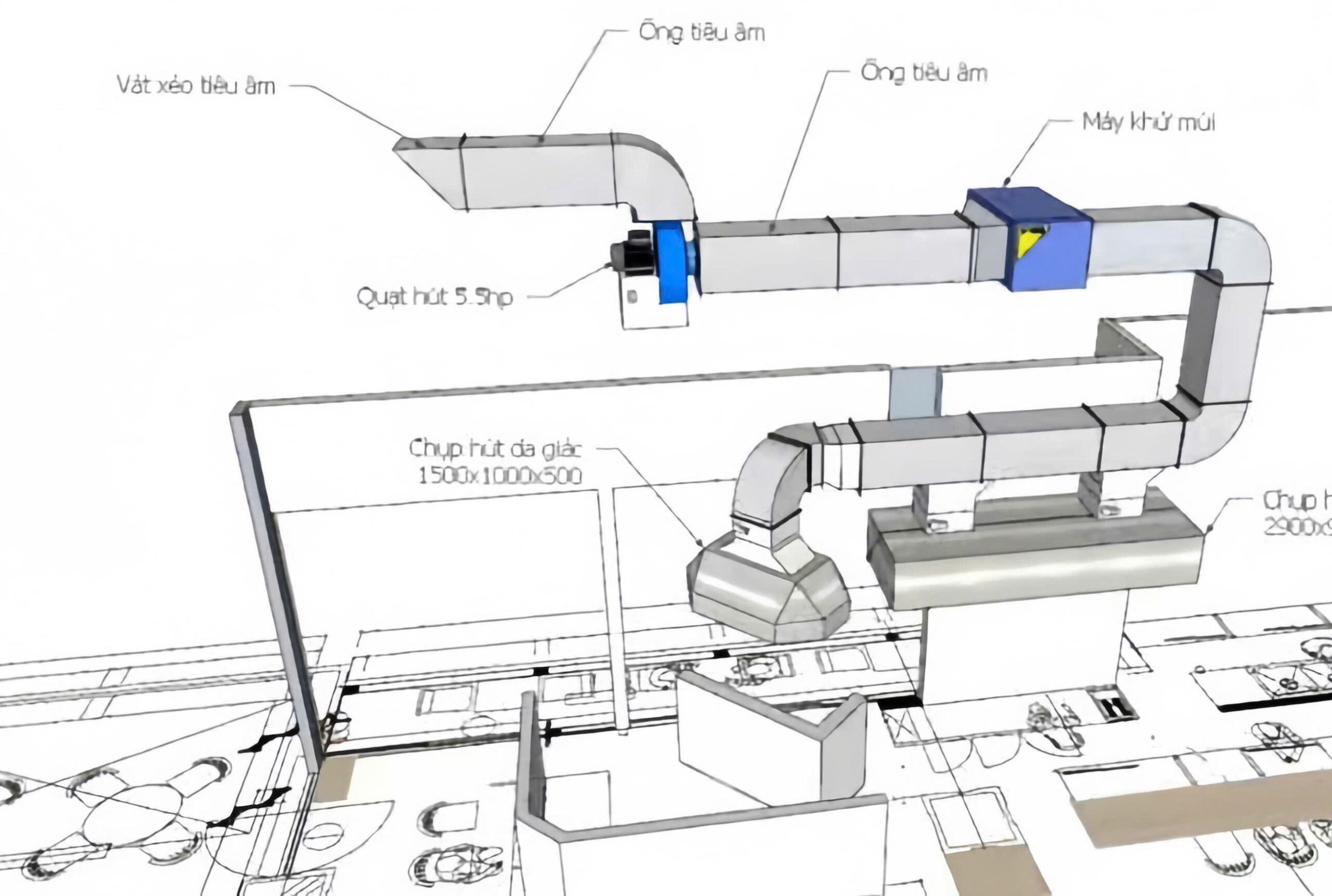 Nhà thầu thi công hút khói công nghiệp